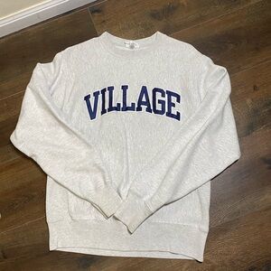 Village Light Gray Crewneck Sweater